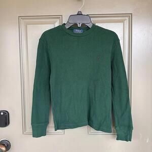 Polo Ralph Lauren Waffle-Knit Long-Sleeve Crew Neck‎ Shirt Small 8